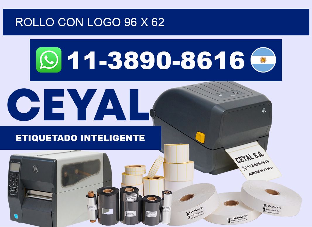 Rollo con logo 96 x 62