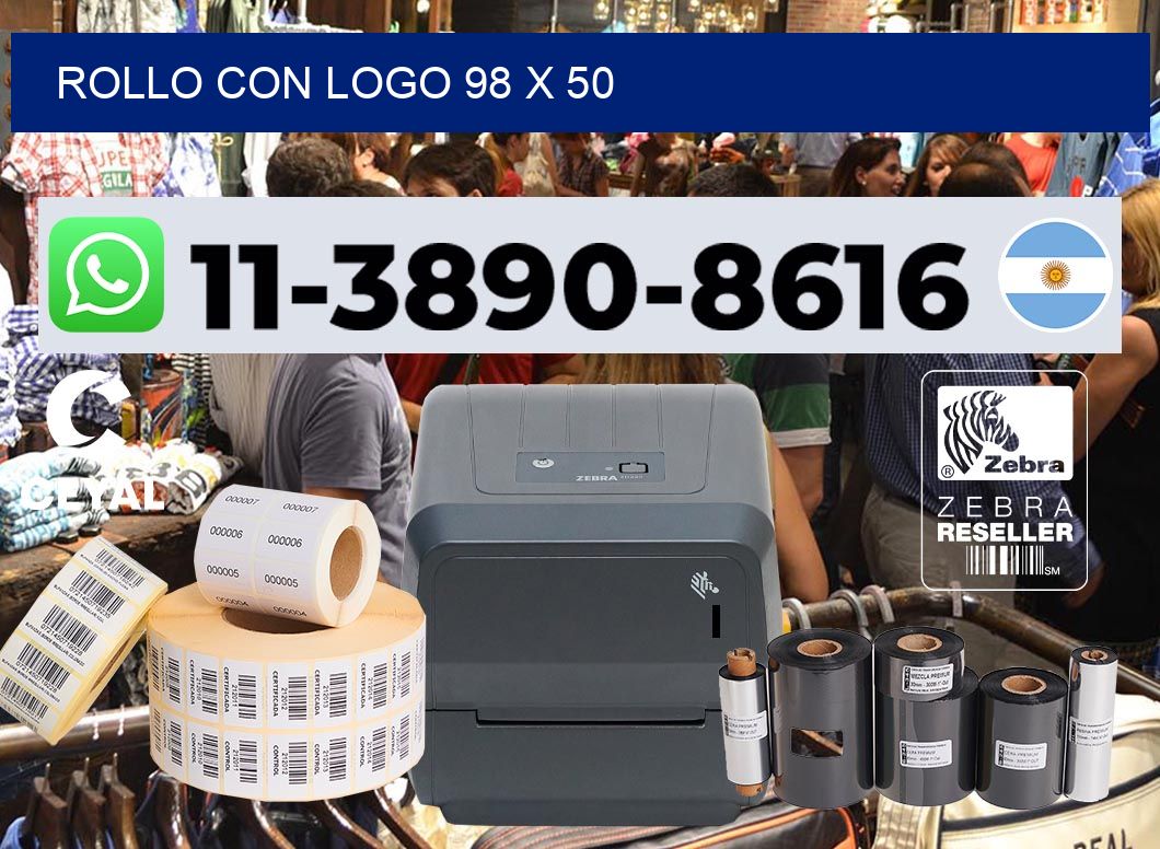 Rollo con logo 98 x 50