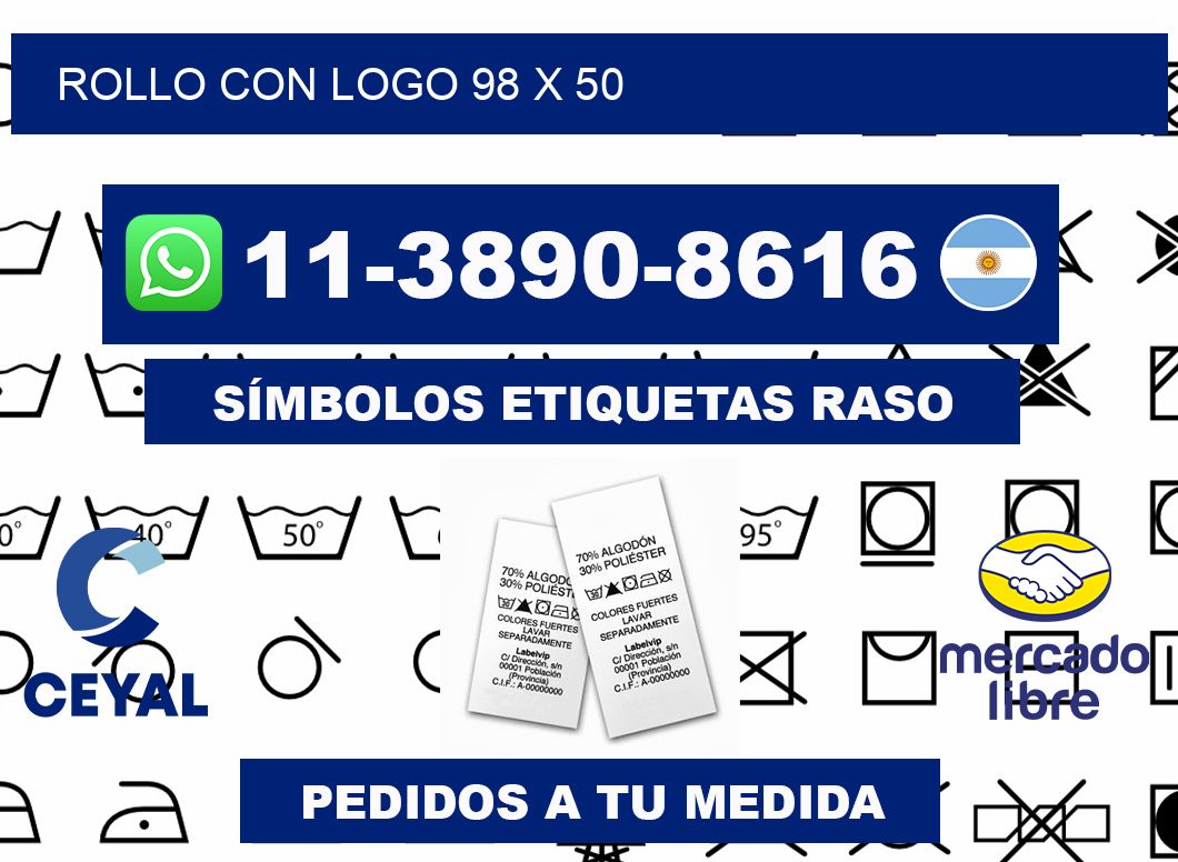 Rollo con logo 98 x 50