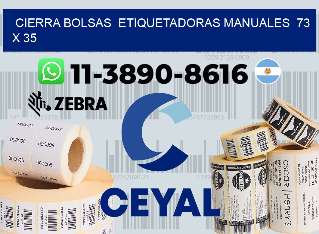 cierra bolsas  Etiquetadoras Manuales  73 x 35