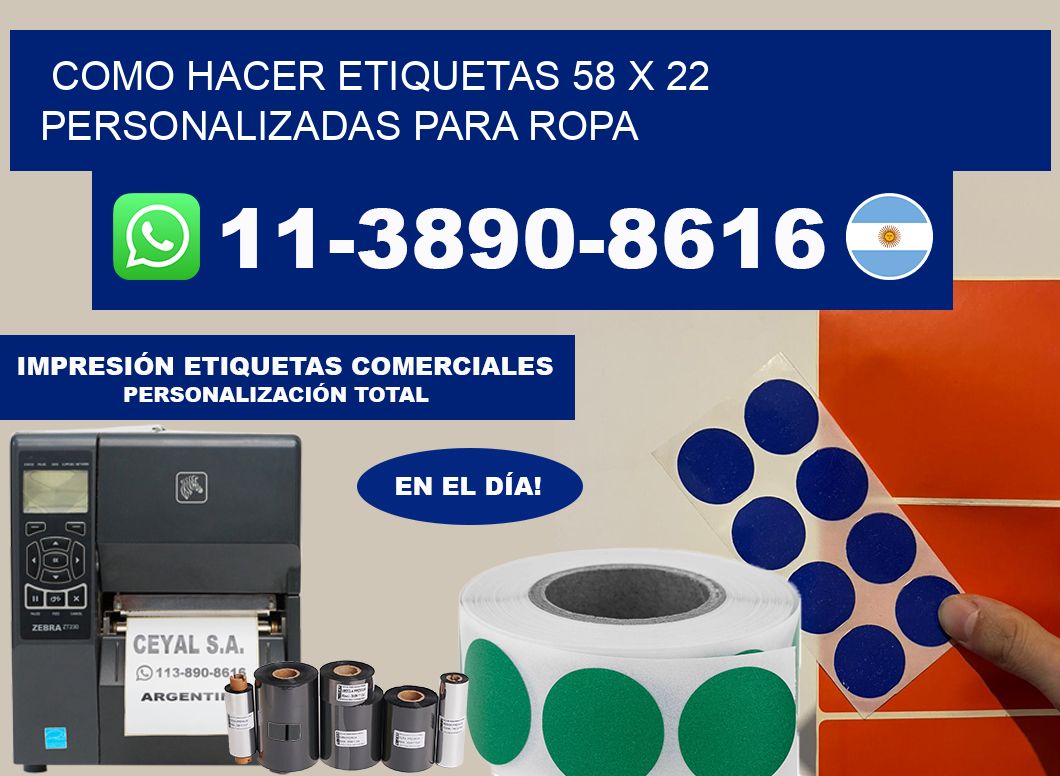 como hacer etiquetas 58 x 22 personalizadas para ropa