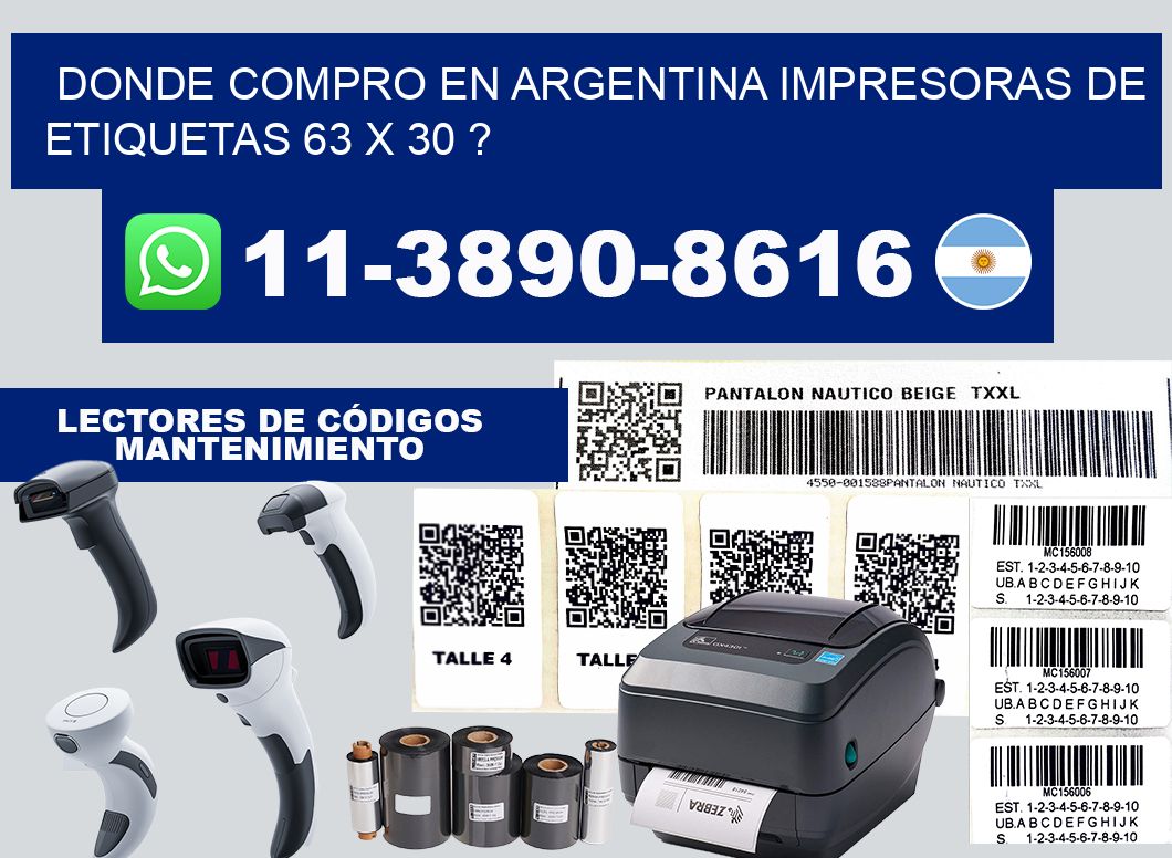 donde compro en argentina impresoras de etiquetas 63 x 30 ?