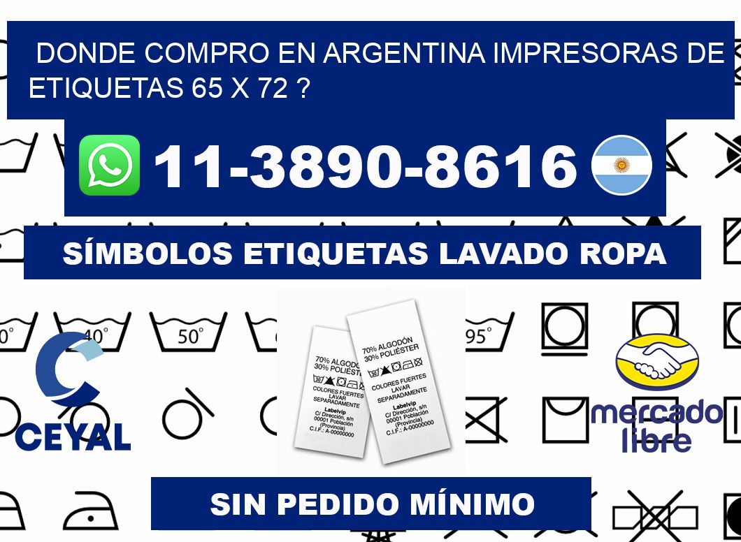 donde compro en argentina impresoras de etiquetas 65 x 72 ?
