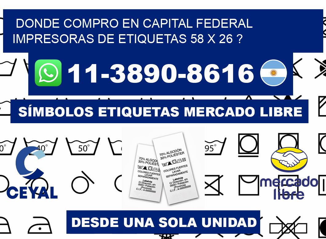 donde compro en capital federal impresoras de etiquetas 58 x 26 ?