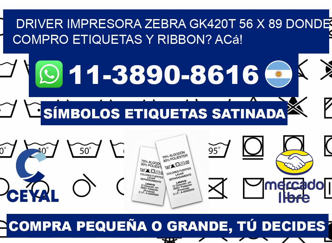 driver impresora zebra gk420t 56 x 89 Donde compro etiquetas y ribbon? Acá!