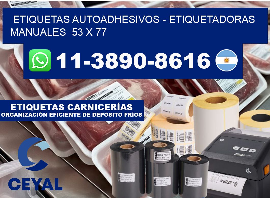 etiquetas autoadhesivos - Etiquetadoras Manuales  53 x 77