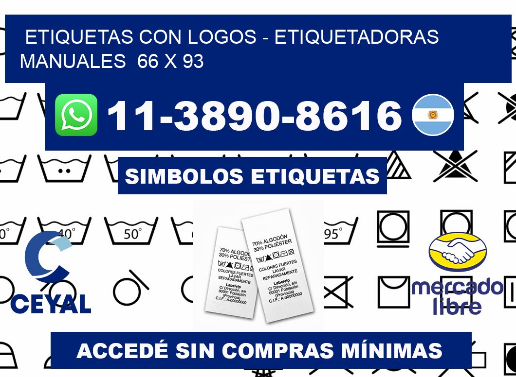 etiquetas con logos - Etiquetadoras Manuales  66 x 93