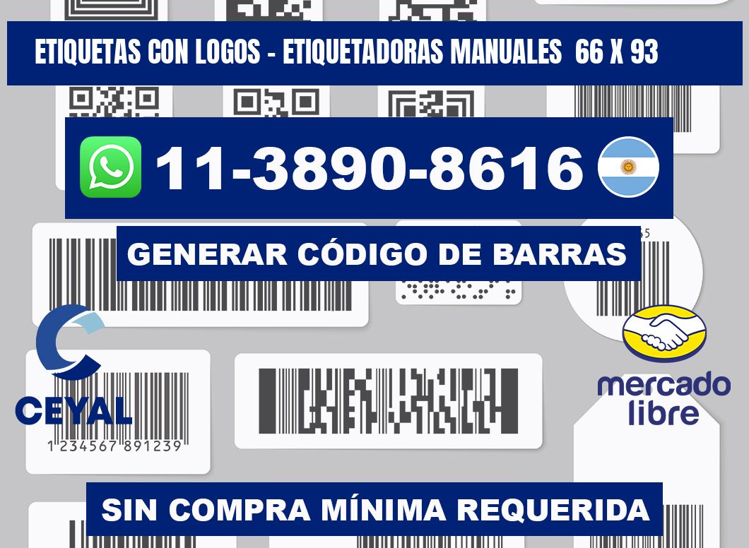 etiquetas con logos - Etiquetadoras Manuales  66 x 93