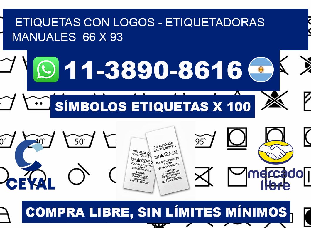 etiquetas con logos - Etiquetadoras Manuales  66 x 93