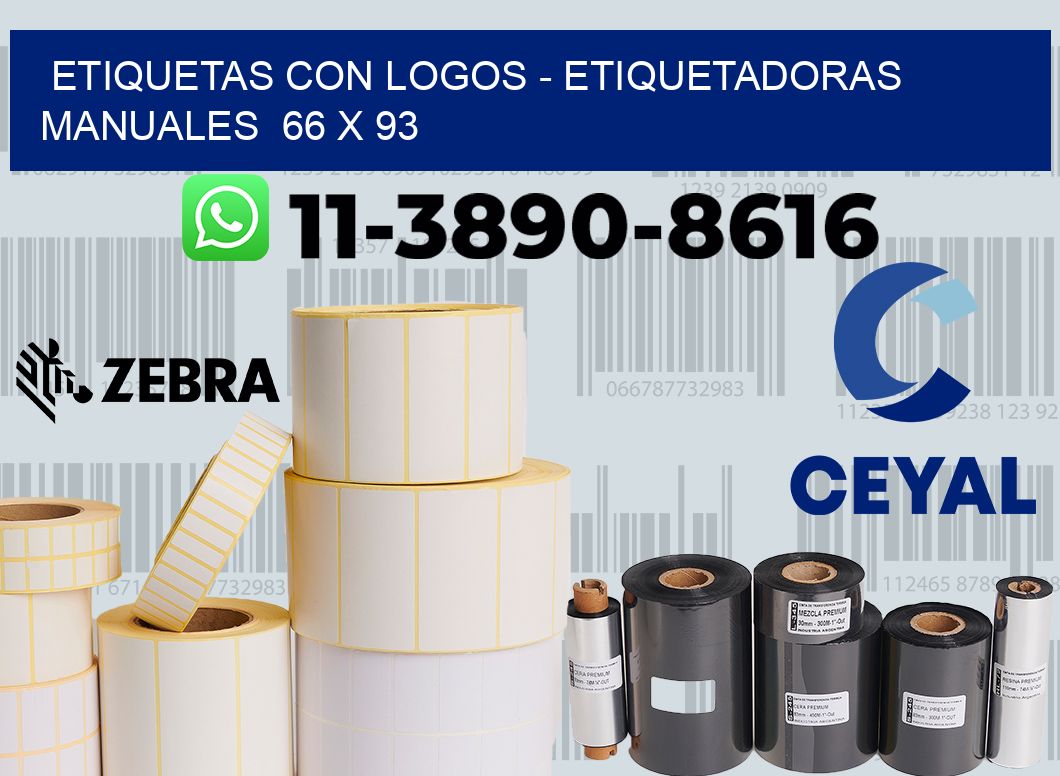 etiquetas con logos - Etiquetadoras Manuales  66 x 93