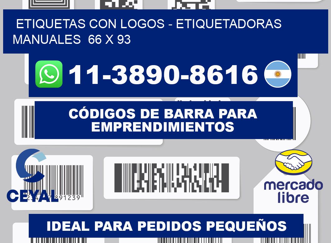 etiquetas con logos - Etiquetadoras Manuales  66 x 93