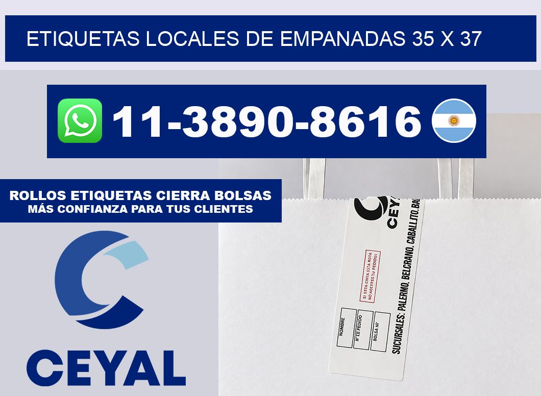 etiquetas locales de empanadas 35 x 37