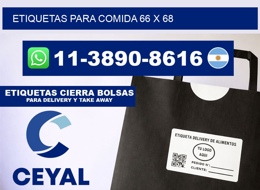 etiquetas para comida 66 x 68