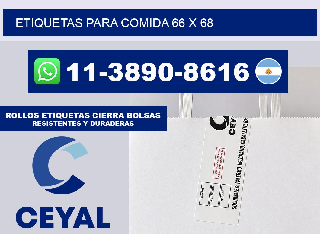 etiquetas para comida 66 x 68