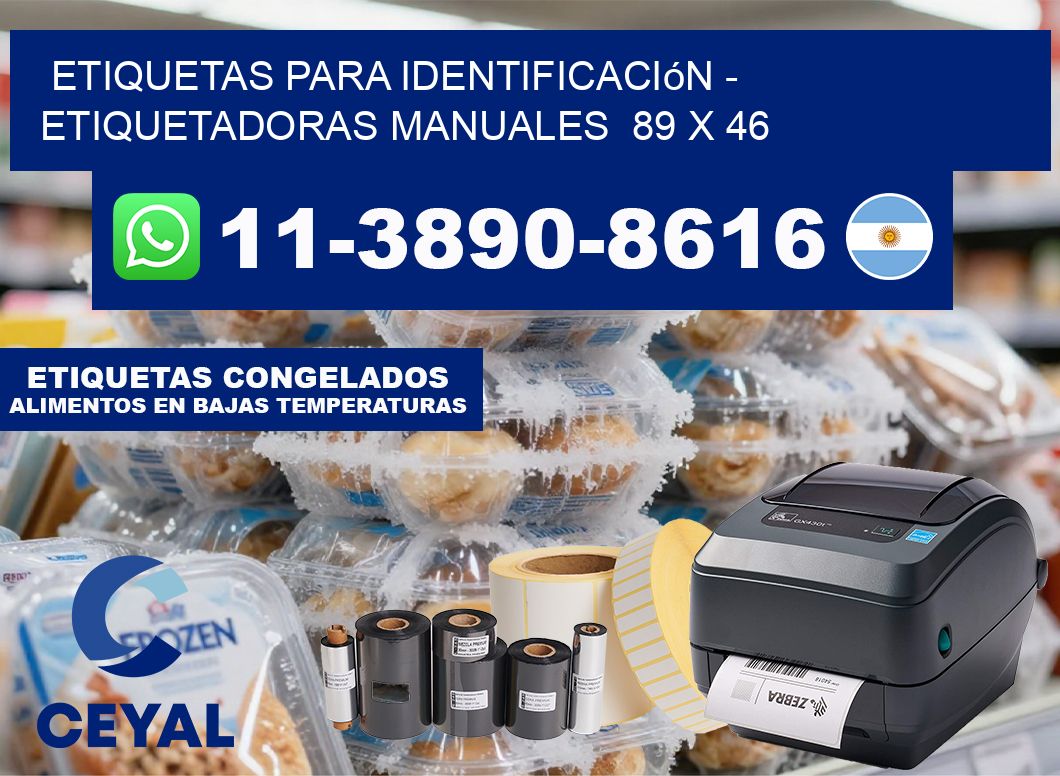 etiquetas para identificación – Etiquetadoras Manuales  89 x 46
