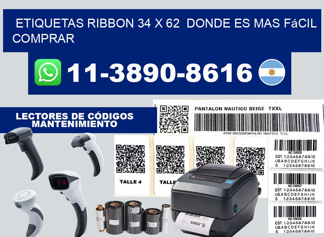 etiquetas ribbon 34 x 62  Donde es mas fácil comprar