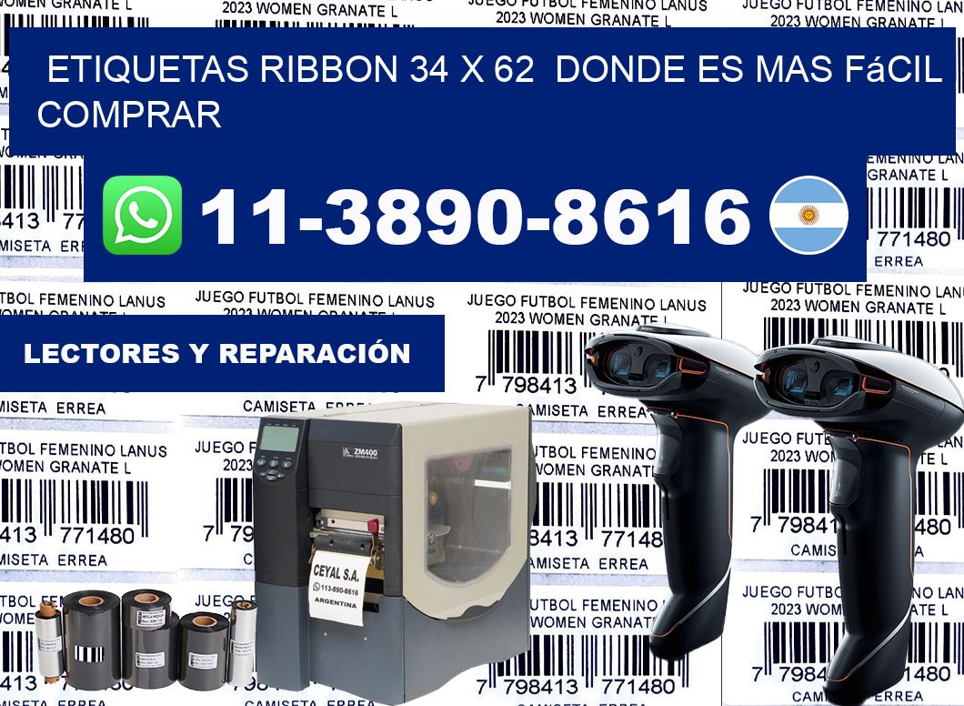 etiquetas ribbon 34 x 62  Donde es mas fácil comprar