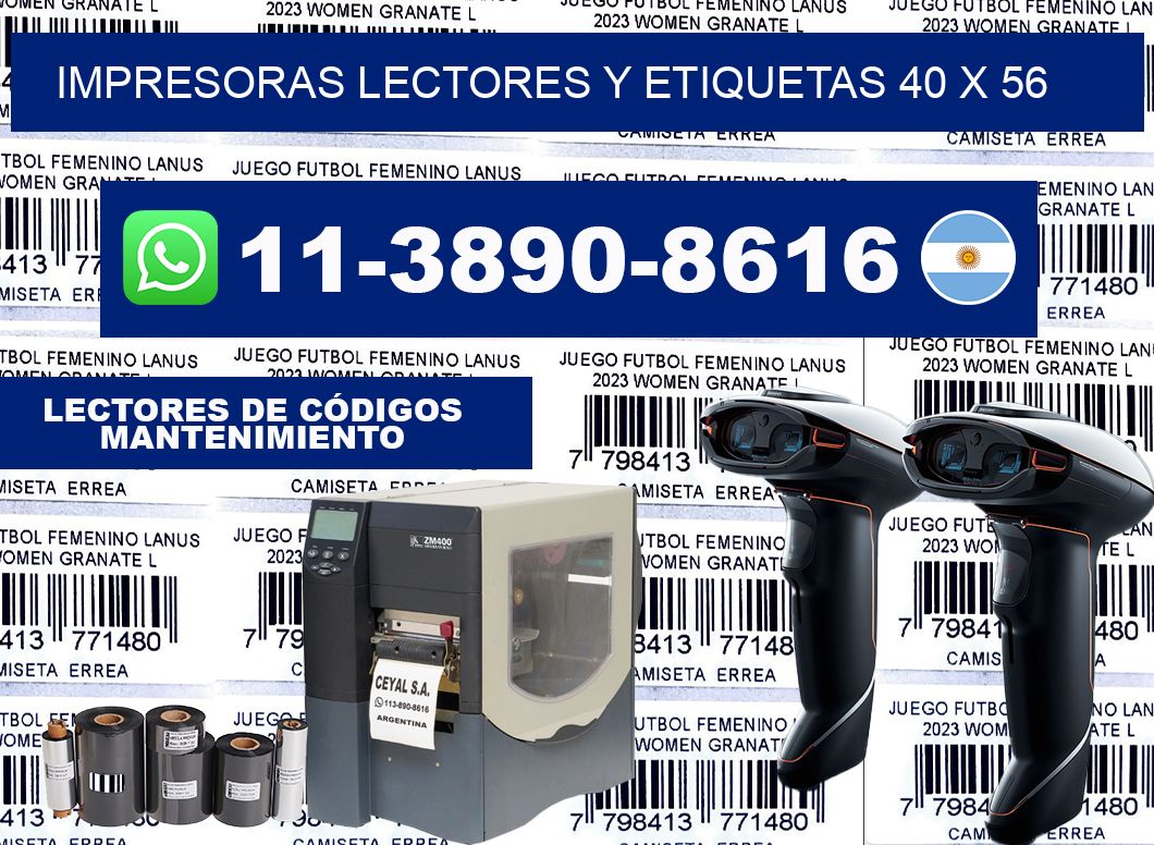 impresoras lectores y etiquetas 40 x 56