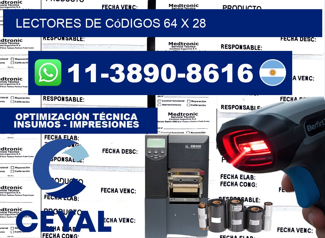 lectores de códigos 64 x 28
