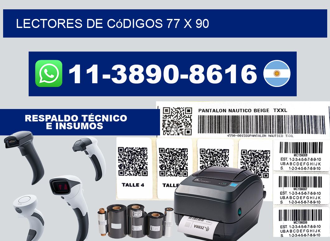 lectores de códigos 77 x 90