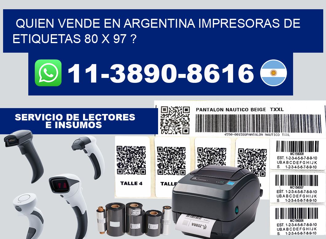 quien vende en argentina impresoras de etiquetas 80 x 97 ?