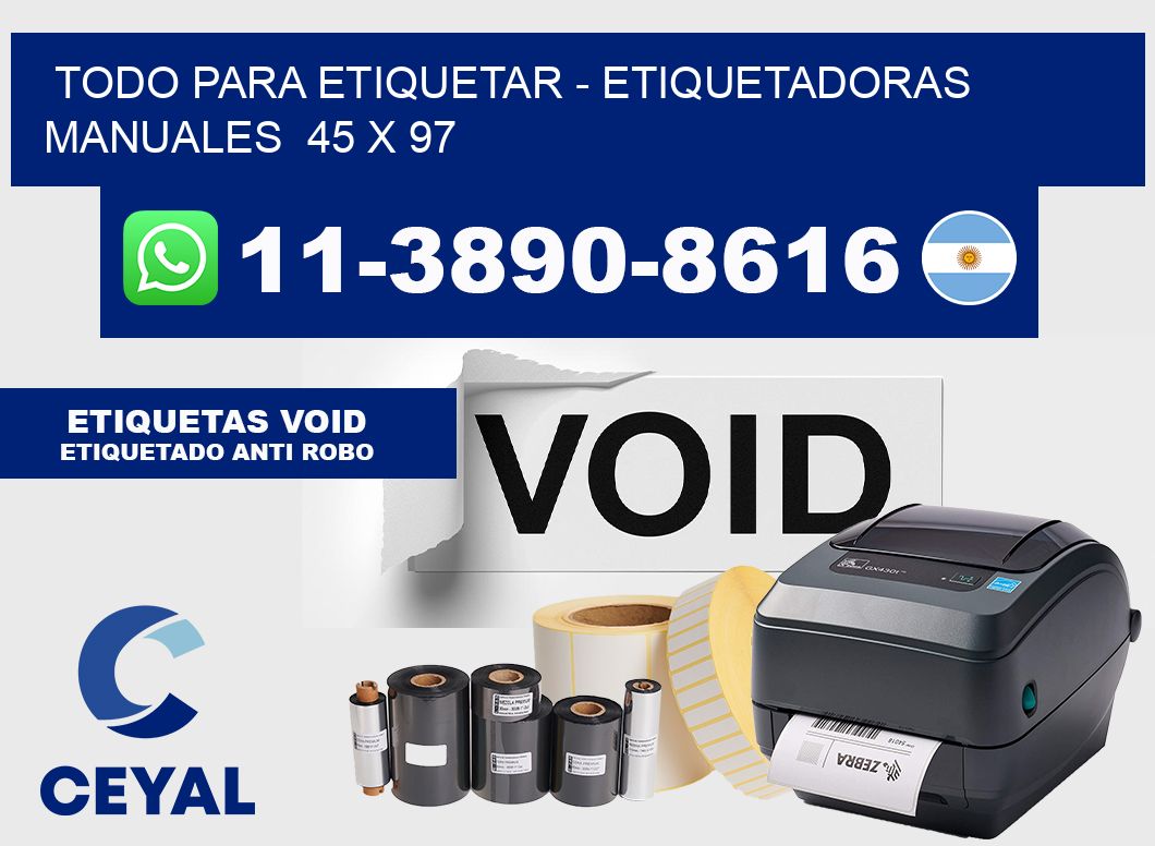 todo para etiquetar - Etiquetadoras Manuales  45 x 97