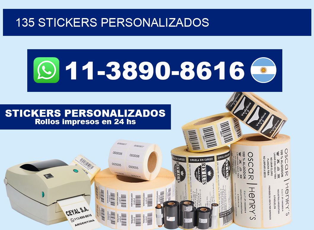 135 stickers personalizados