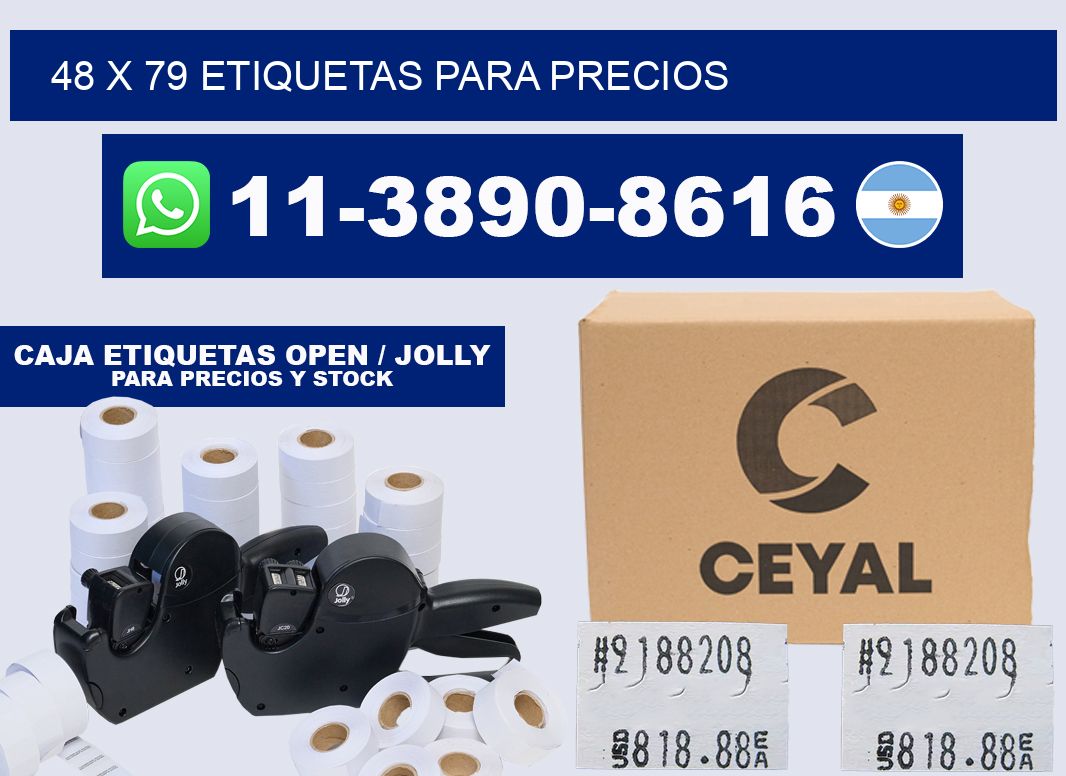 48 x 79 etiquetas para precios