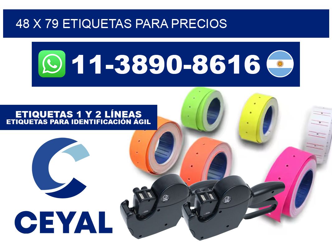 48 x 79 etiquetas para precios