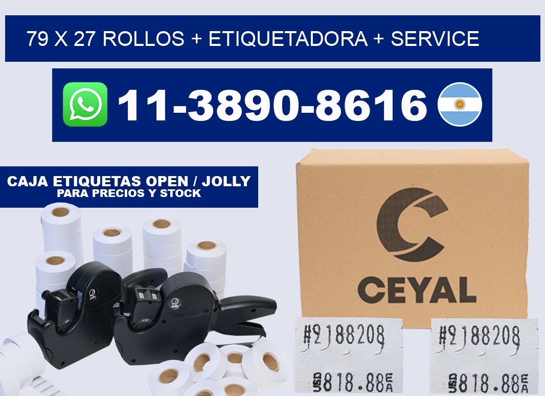 79 x 27 rollos + etiquetadora + service