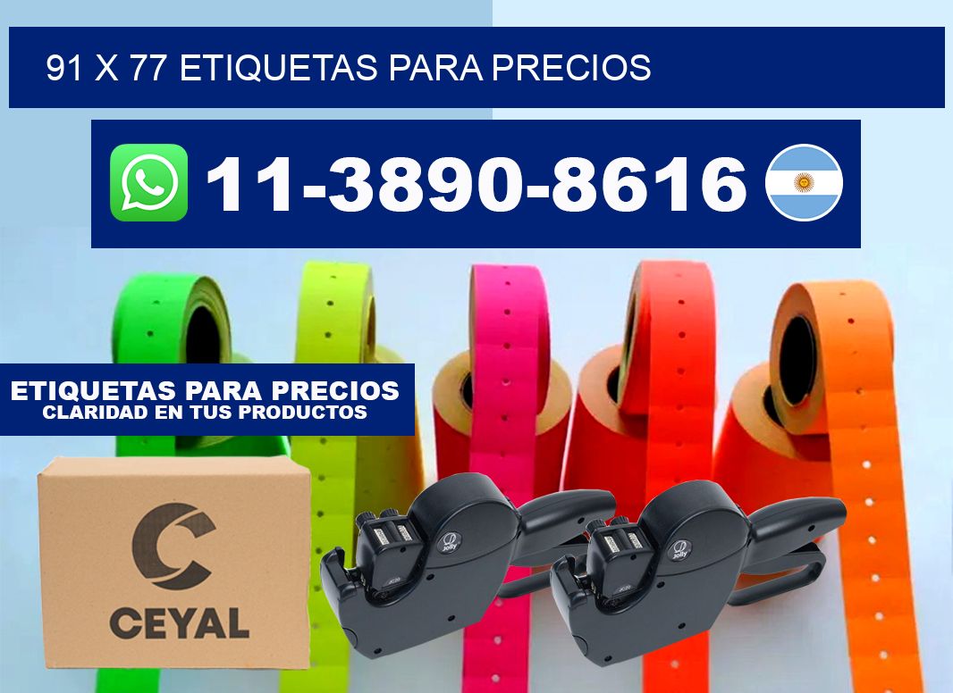 91 x 77 etiquetas para precios