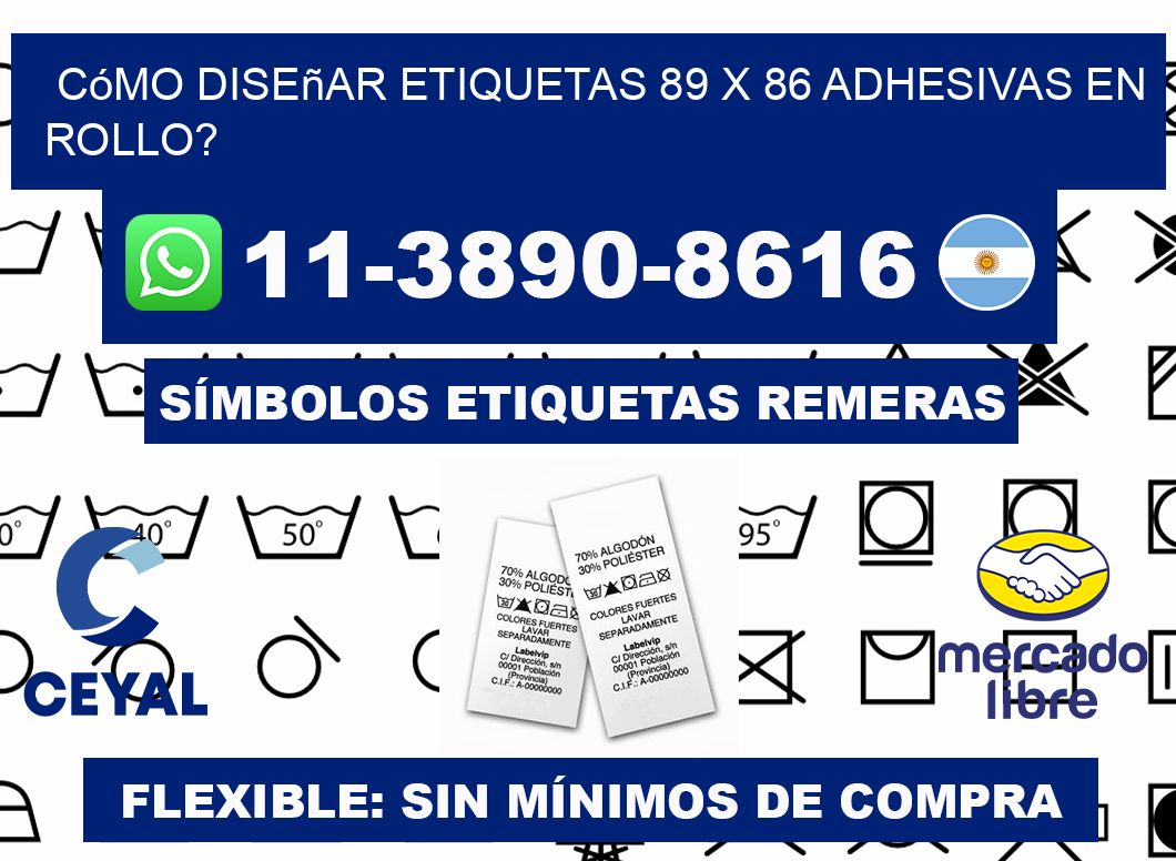 Cómo diseñar etiquetas 89 x 86 adhesivas en rollo?