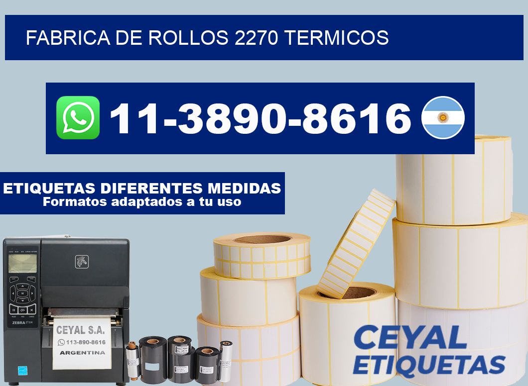 FABRICA DE ROLLOS 2270 TERMICOS