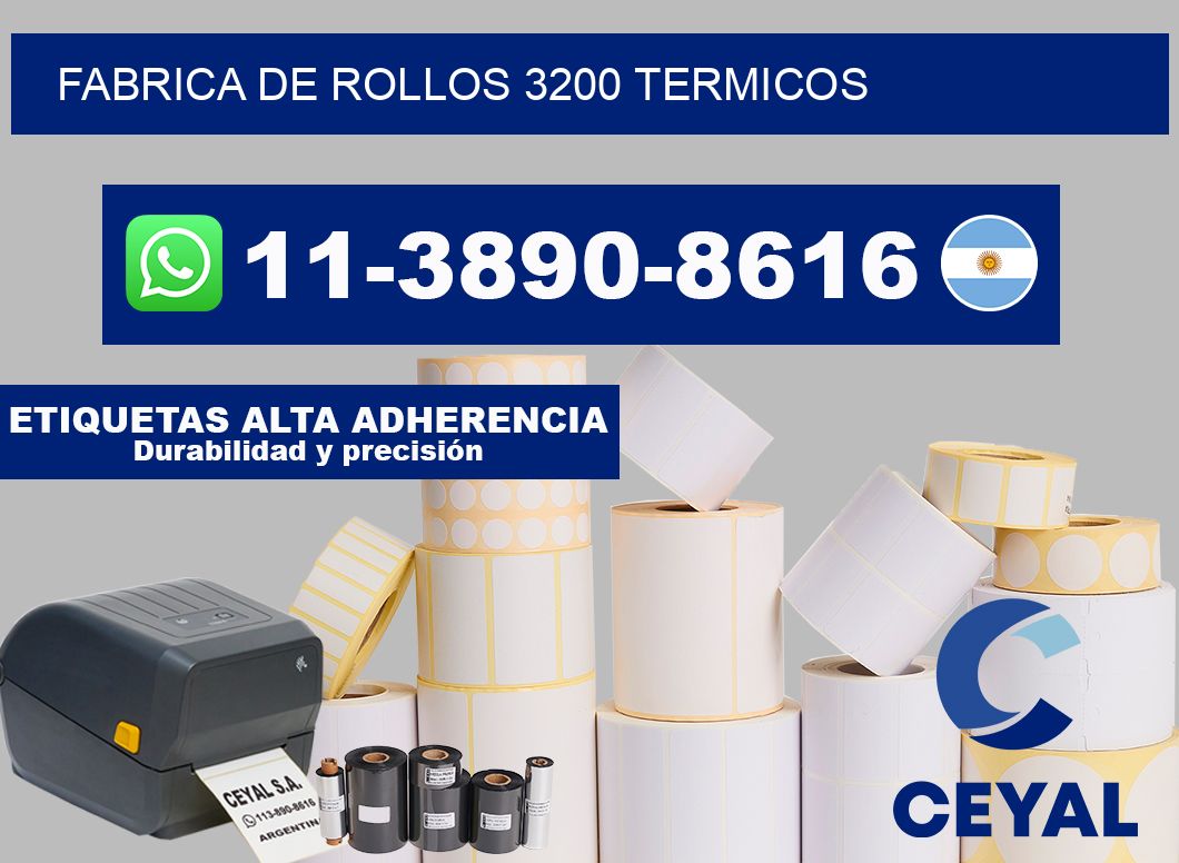 FABRICA DE ROLLOS 3200 TERMICOS