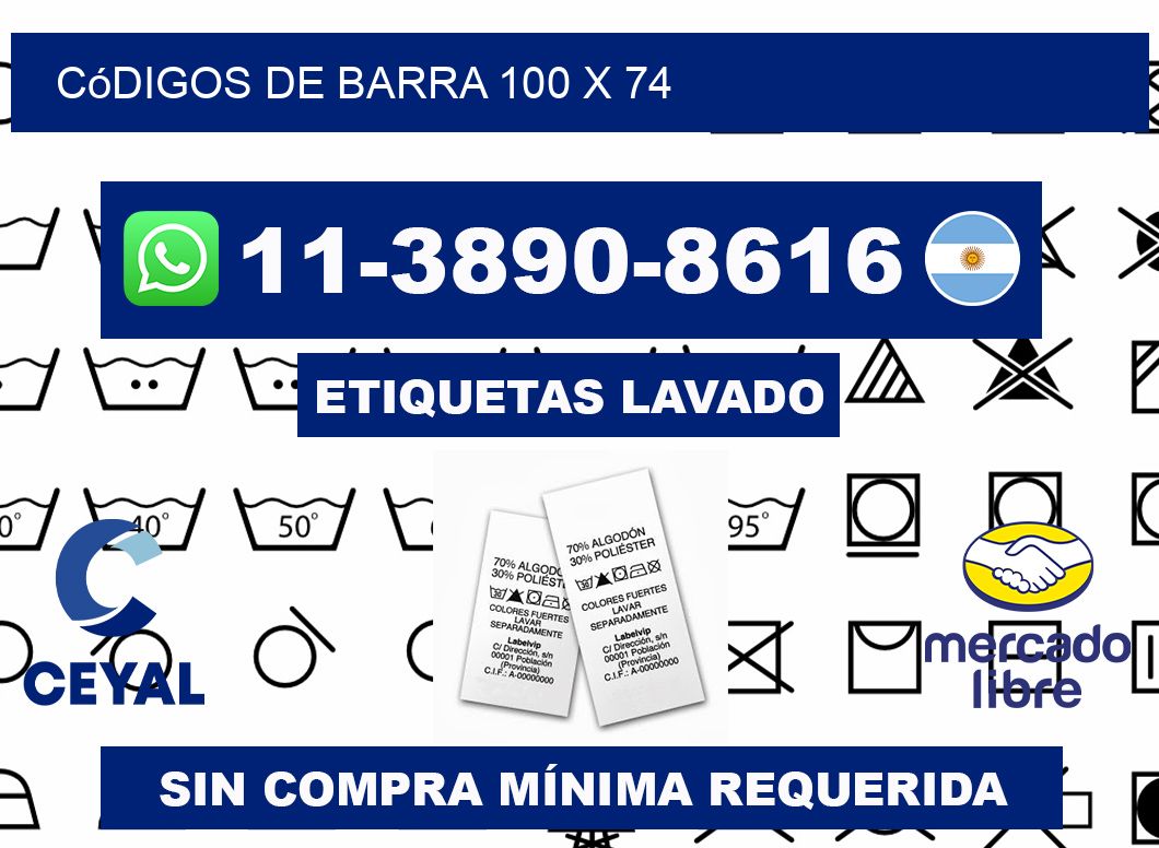 códigos de barra 100 x 74