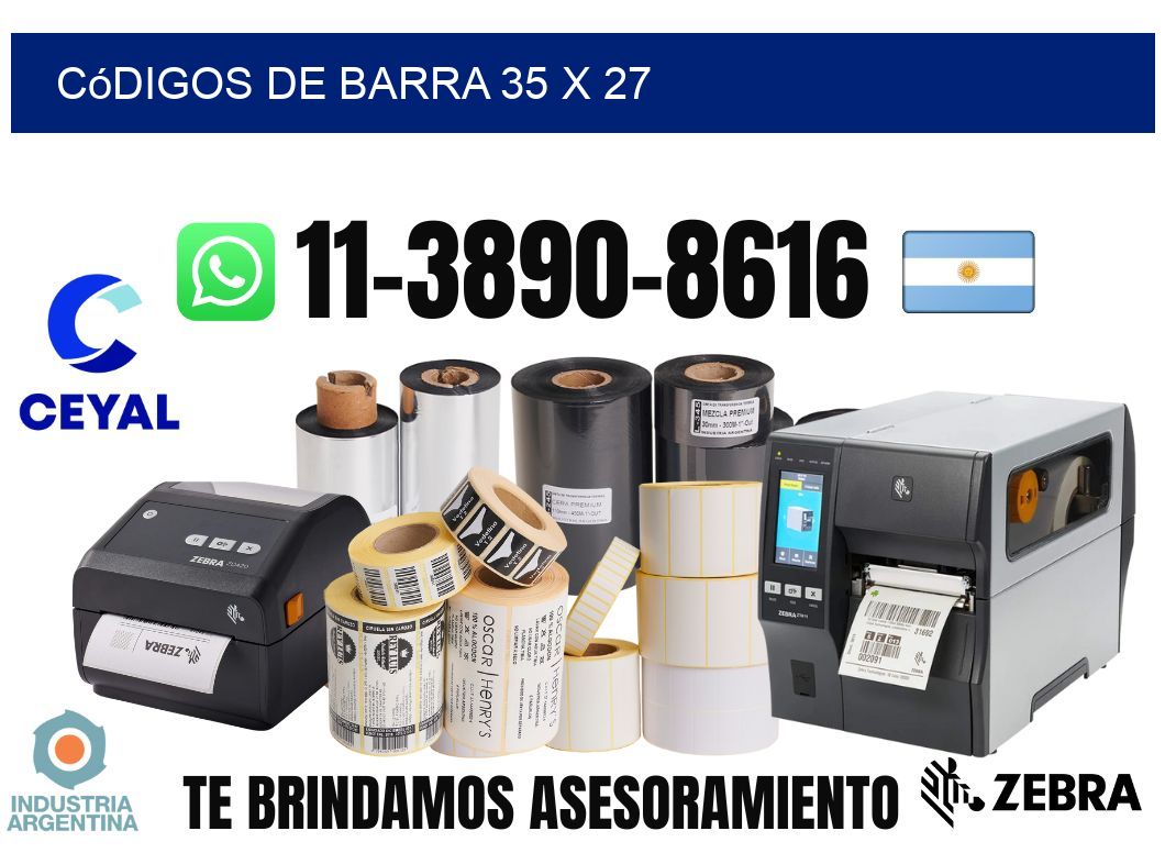 códigos de barra 35 x 27