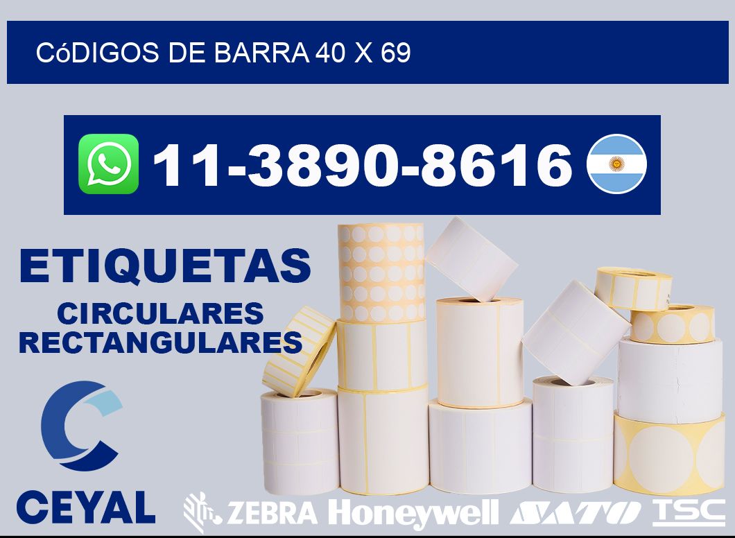 códigos de barra 40 x 69