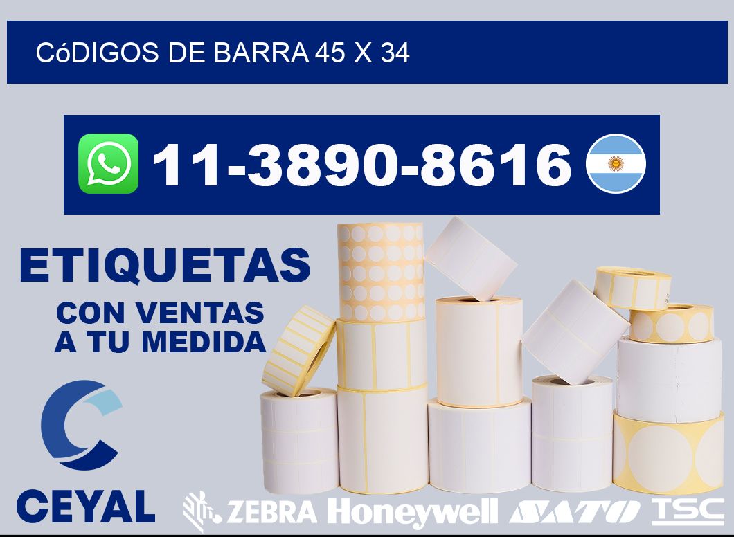 códigos de barra 45 x 34