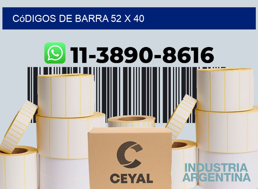 códigos de barra 52 x 40