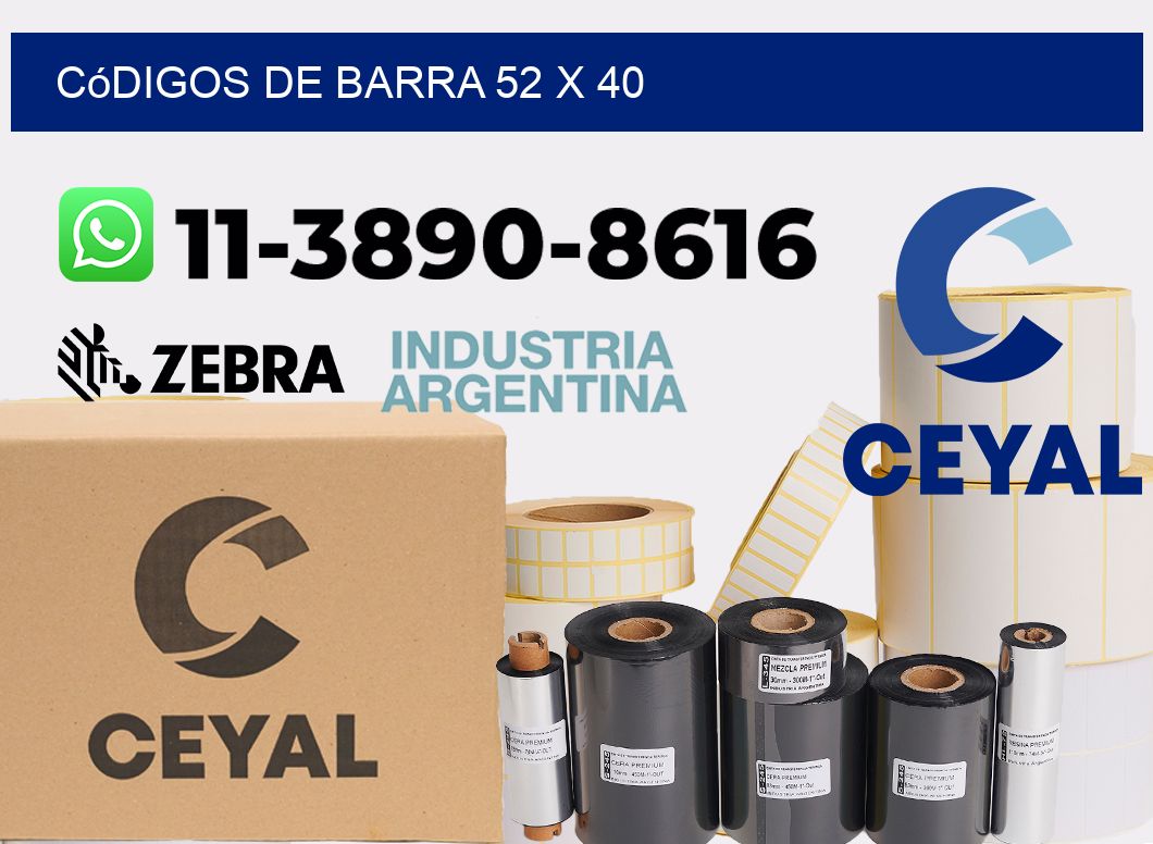 códigos de barra 52 x 40