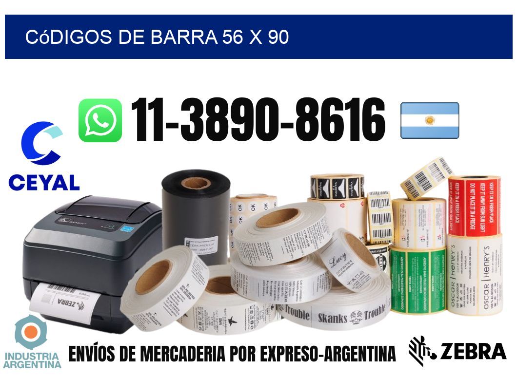 códigos de barra 56 x 90