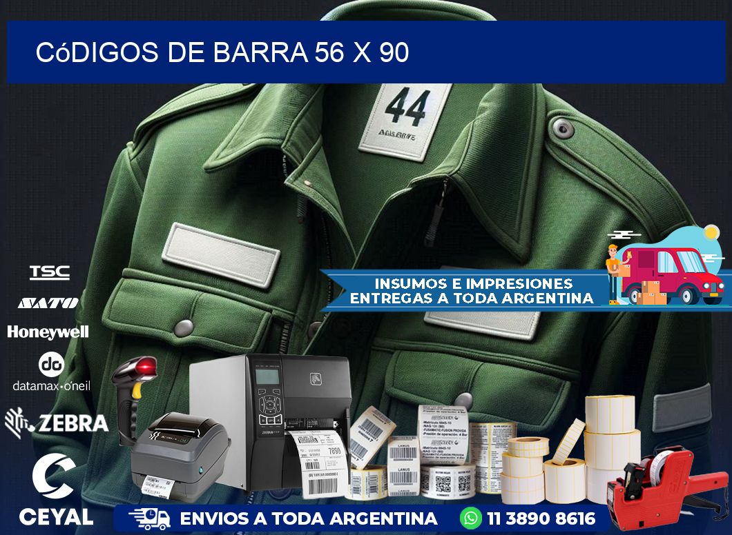 códigos de barra 56 x 90