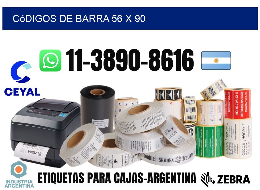 códigos de barra 56 x 90