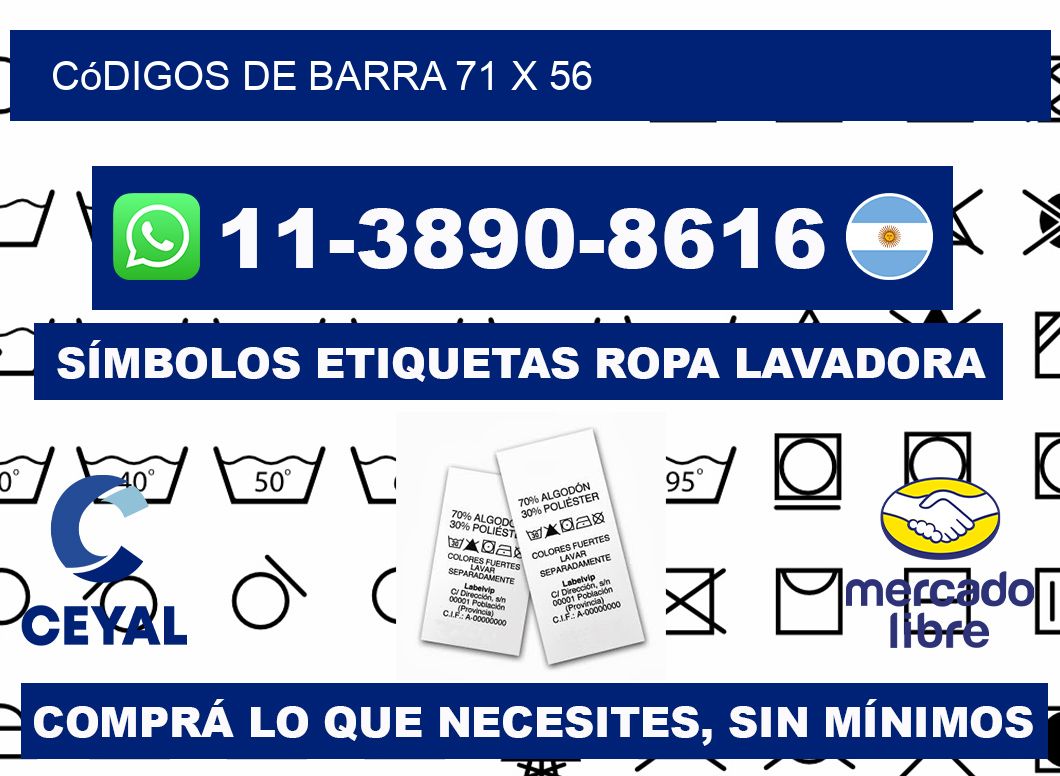 códigos de barra 71 x 56