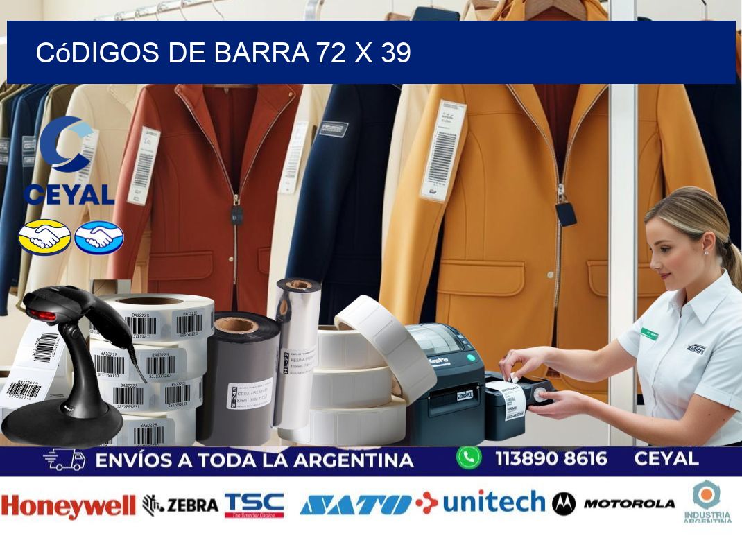 códigos de barra 72 x 39