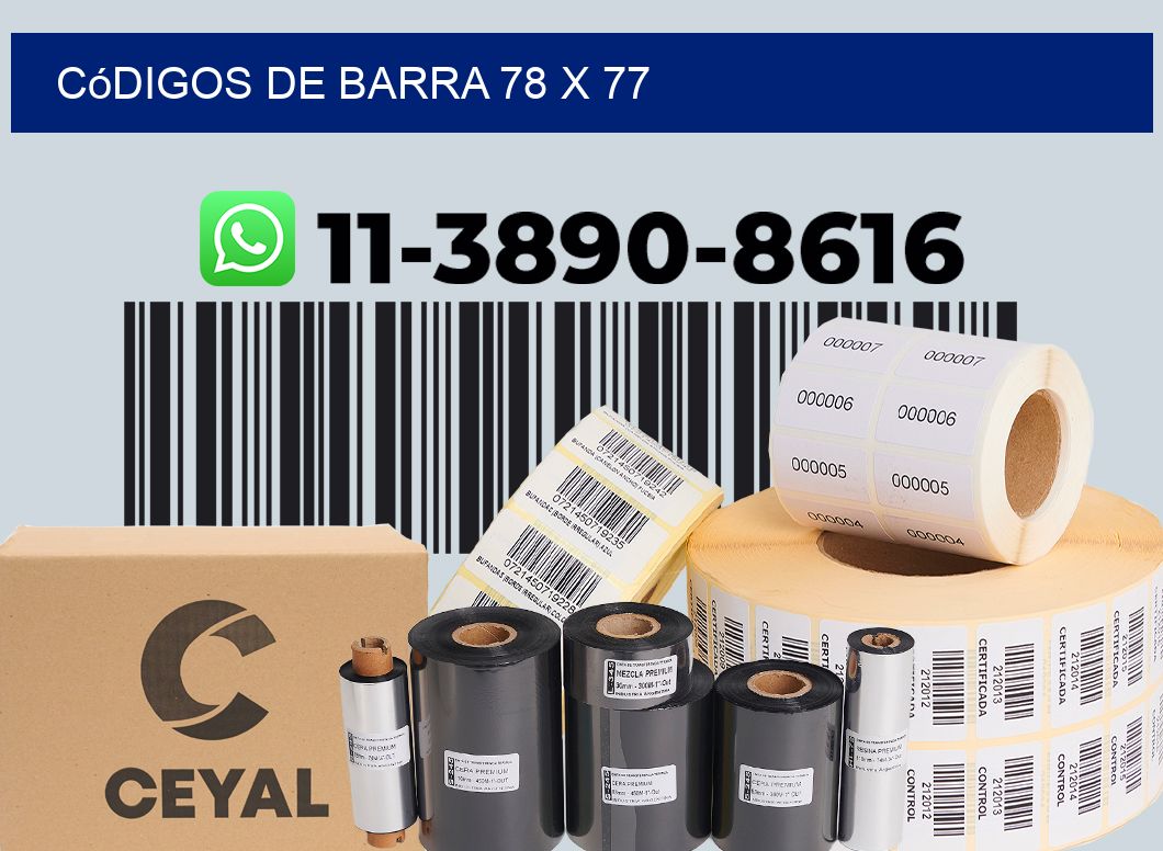 códigos de barra 78 x 77