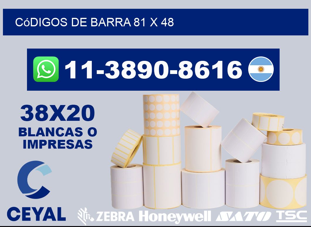 códigos de barra 81 x 48
