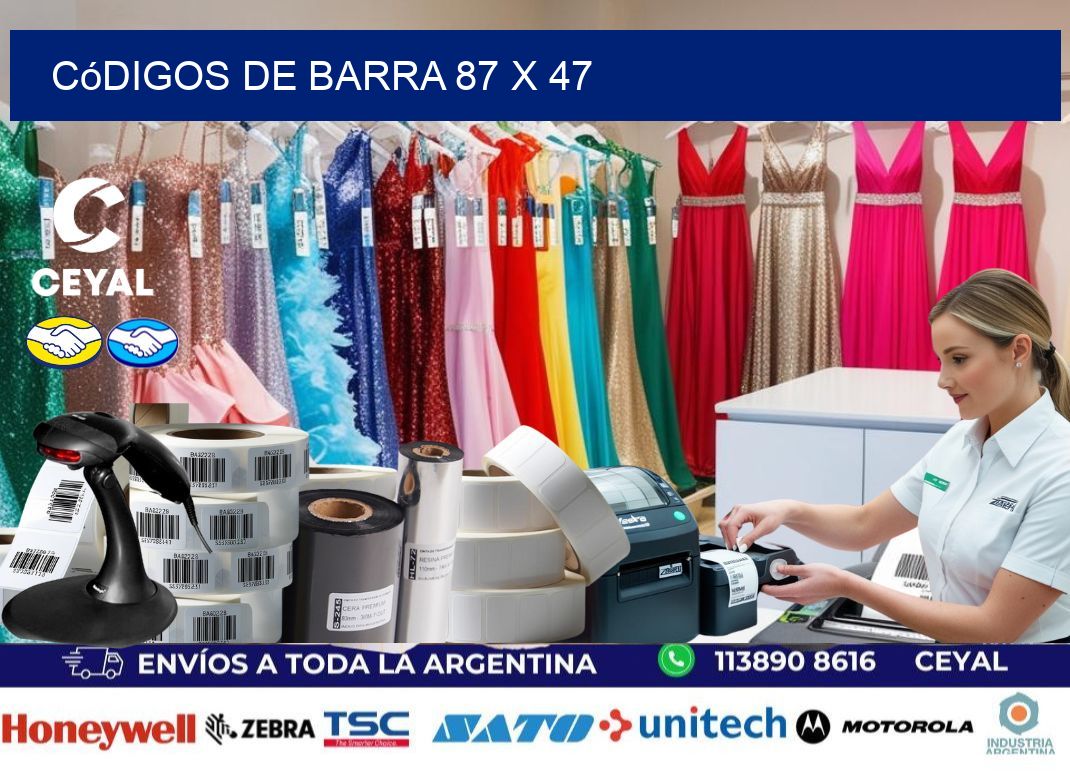 códigos de barra 87 x 47