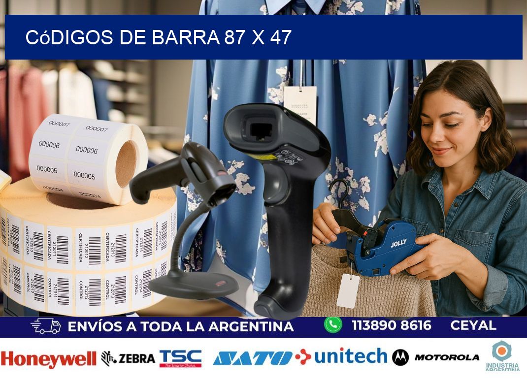 códigos de barra 87 x 47