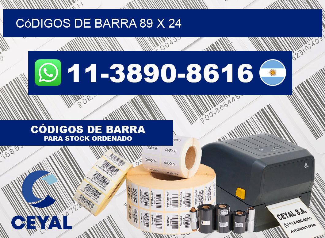 códigos de barra 89 x 24